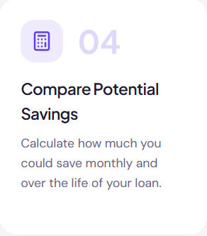 Compare Potential Savings Compare Potential Savings Calculate how much you could save monthly and over the life of your loan.